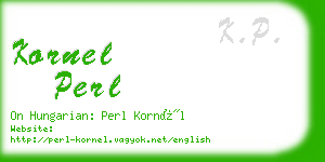 kornel perl business card